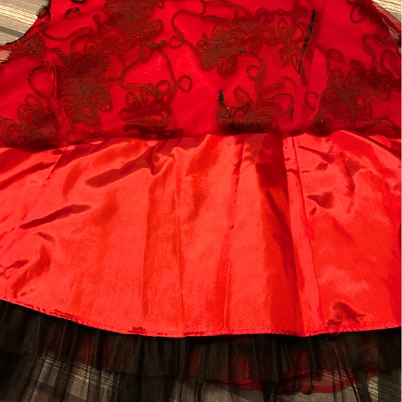 Josh & Jazz red and black halter cocktail dress, size 11/12 - Picture 7 of 9